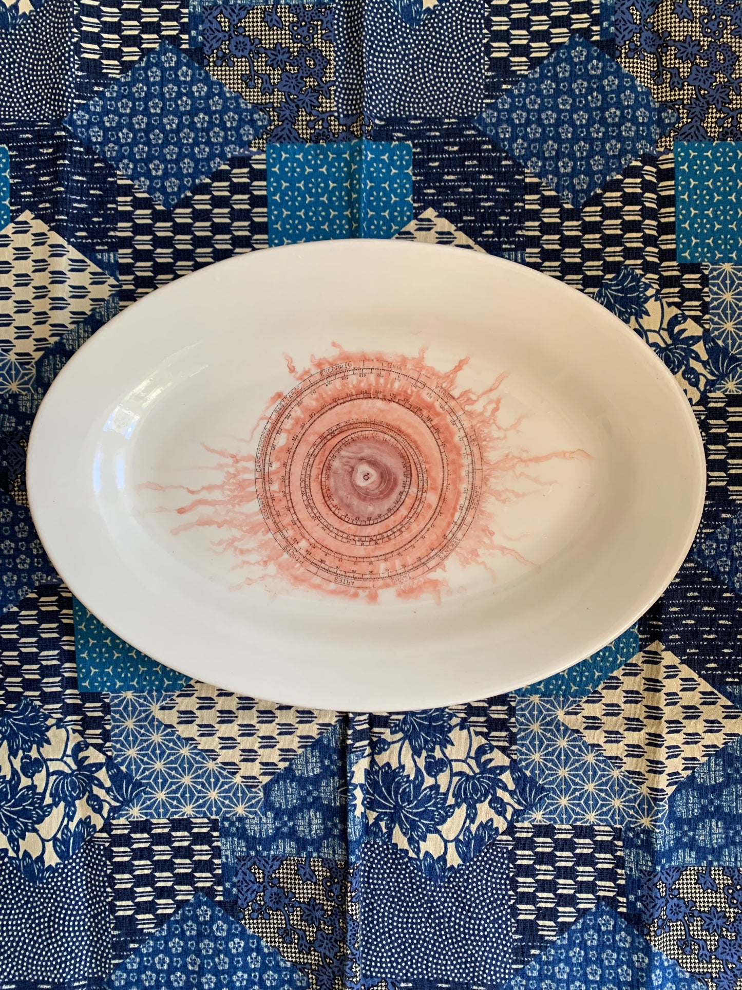 Red Upcycled Astrological Rolling Tray