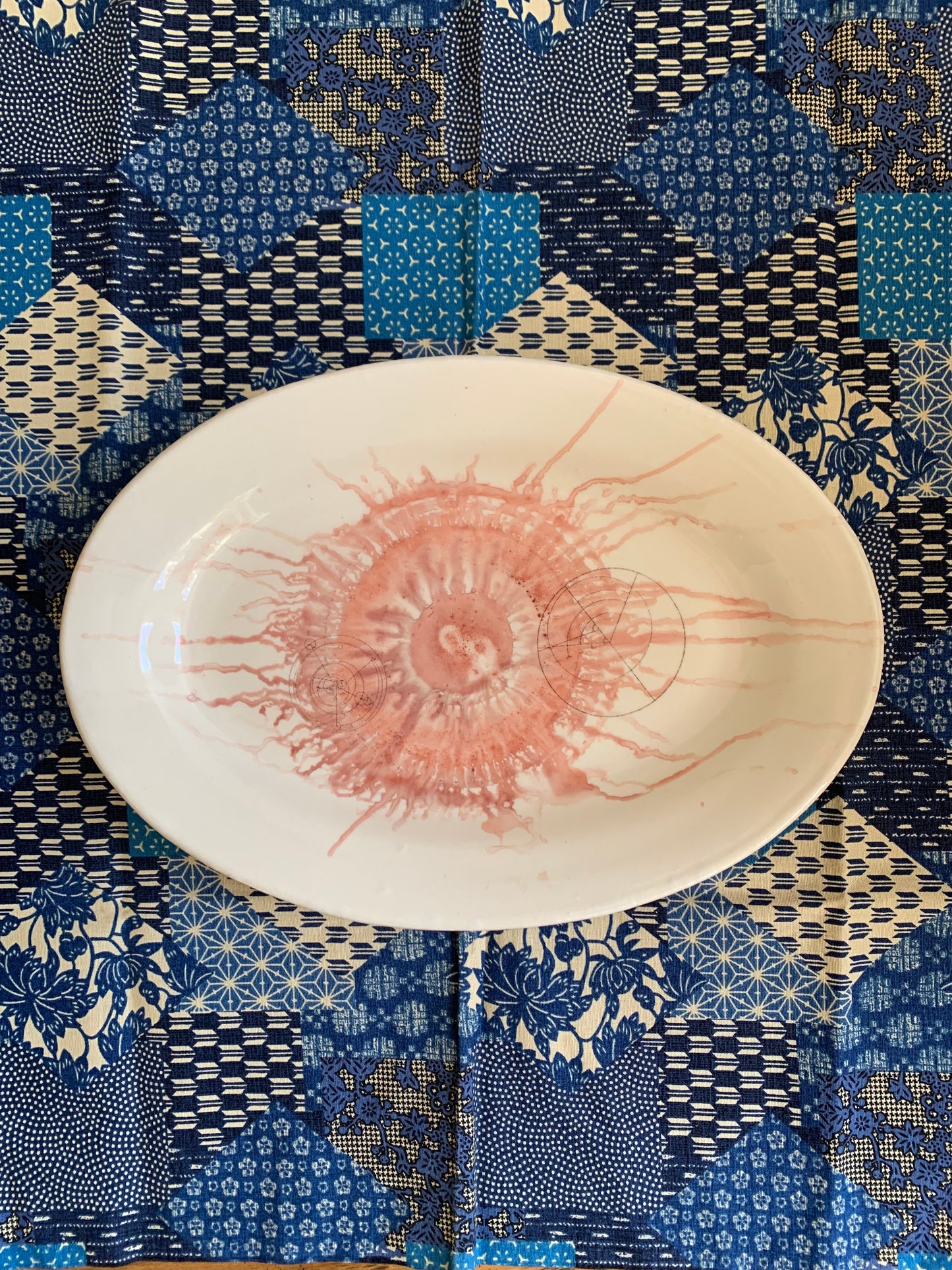 Red Upcycled Astrological Rolling Tray