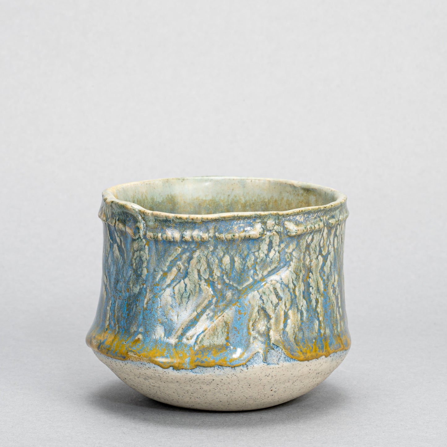 Hand Made Wild Clay + Porcelain Cup Blue