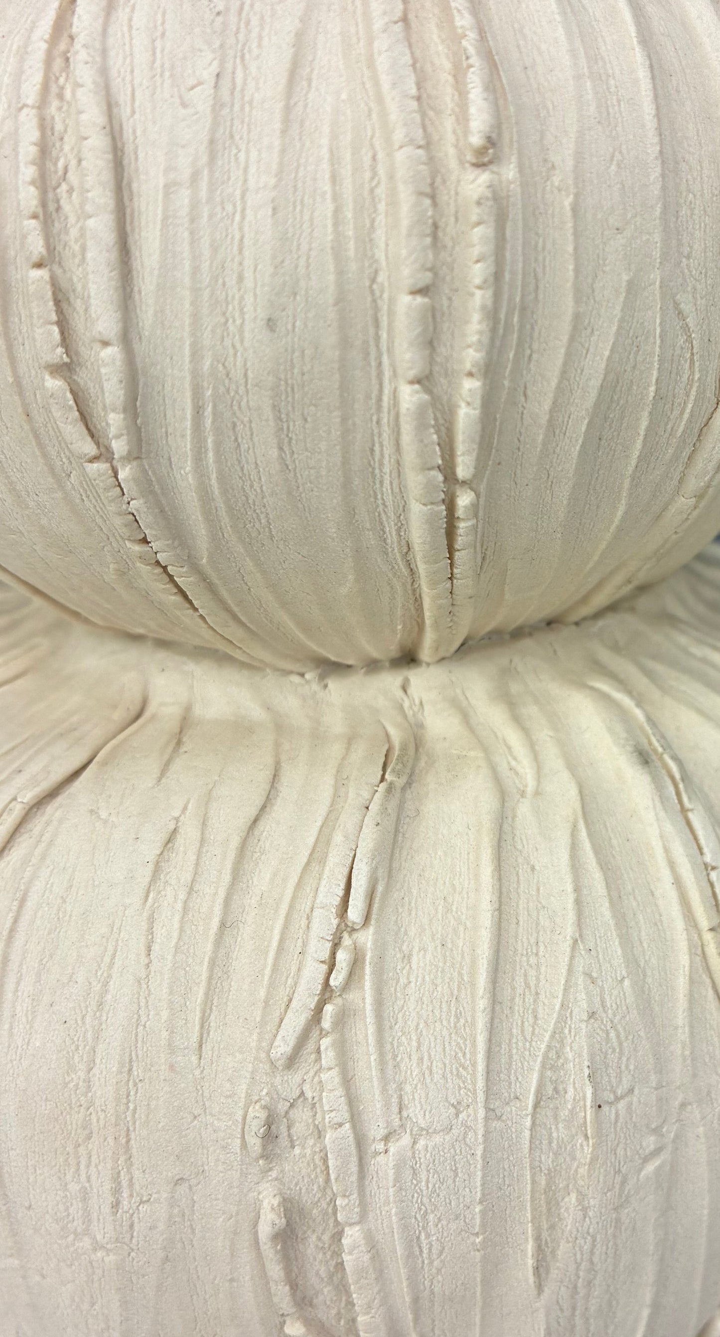 detail of white ceramic porcelain vase surface texture