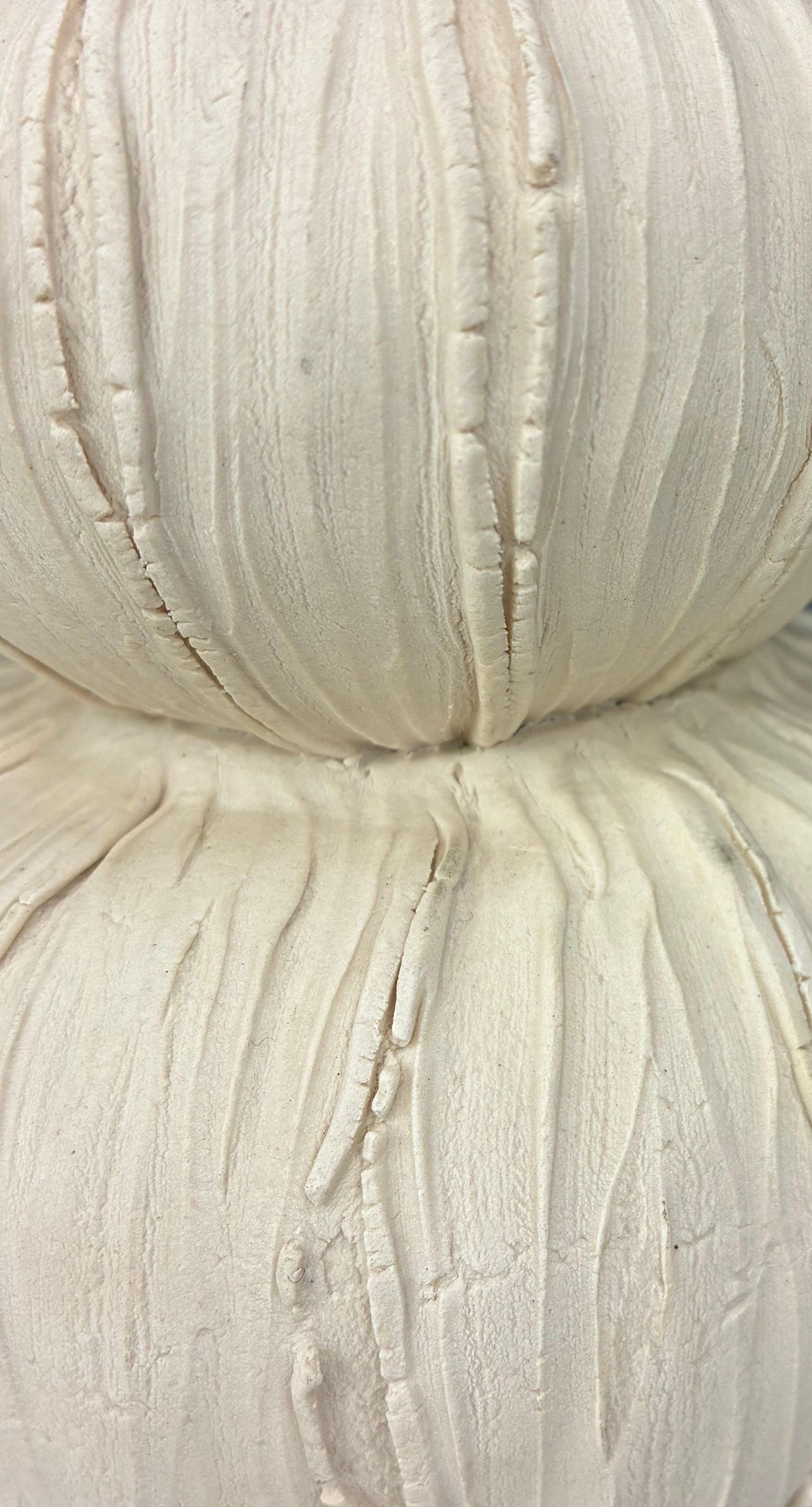 detail of white ceramic porcelain vase surface texture