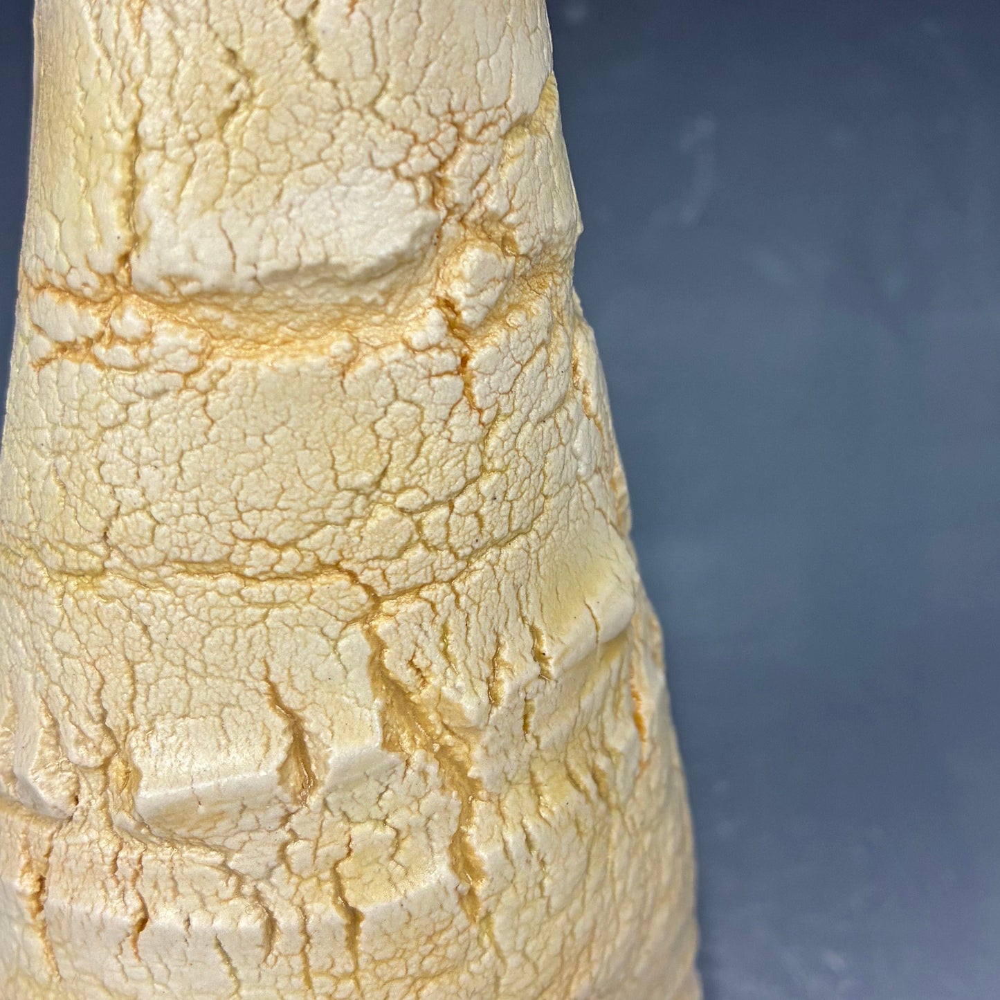 cracked ceramic surface texture yellow and white